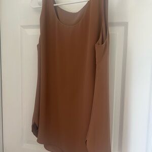 Elegant Brown Sleeveless Top